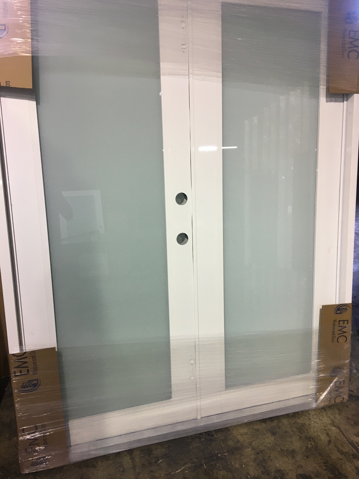 Puerta doble de impacto con cristal 7/16" certificada NOA Florida - Sanchez Impact 1