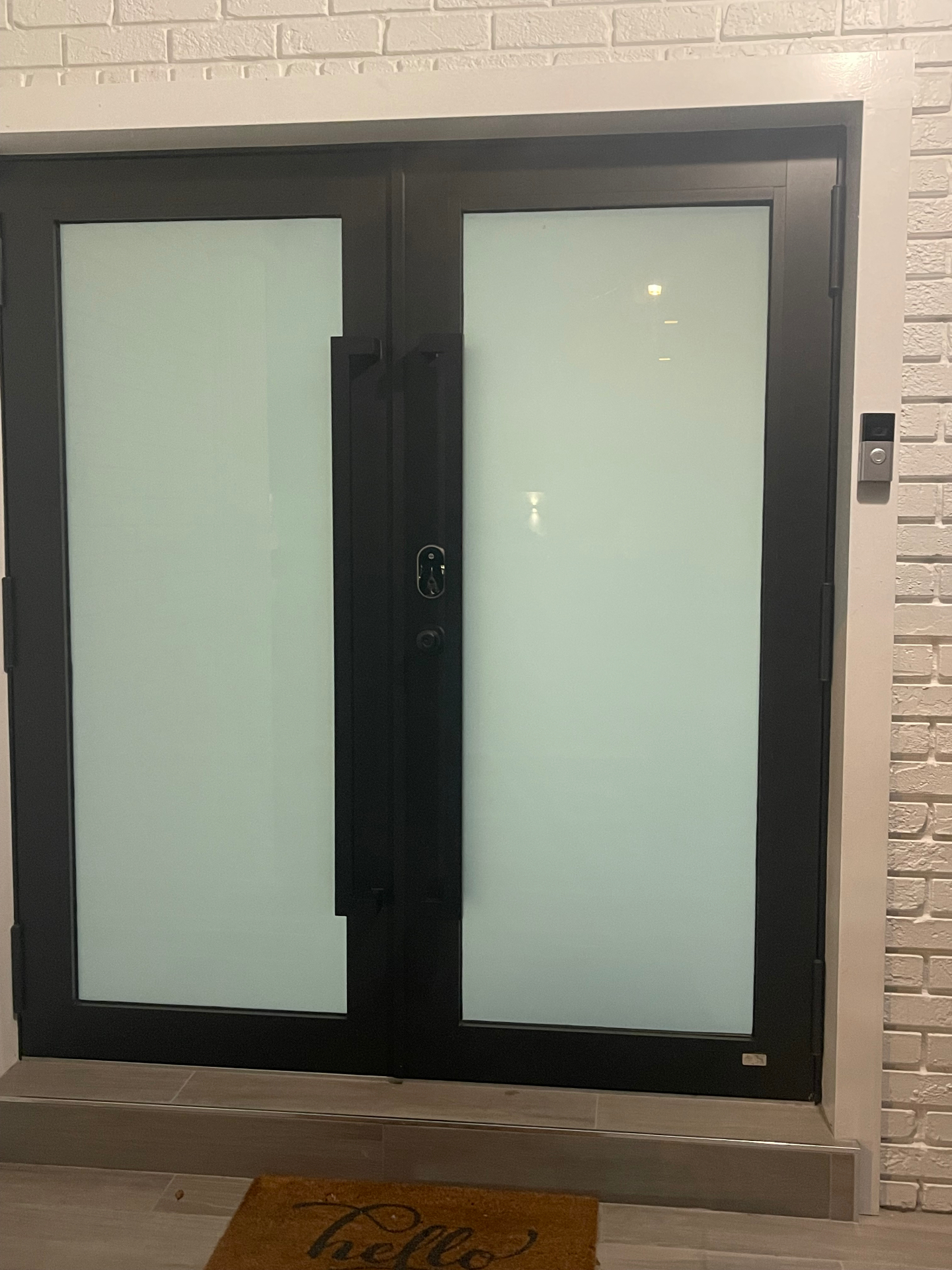 Puerta doble de impacto con cristal 7/16" certificada NOA Florida - Sanchez Impact 7