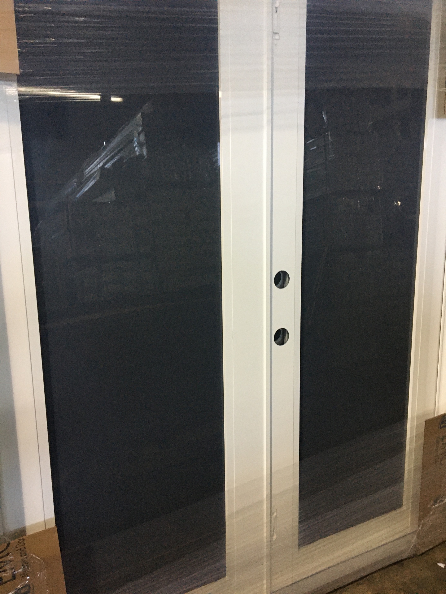 Puerta doble de impacto con cristal 7/16" certificada NOA Florida - Sanchez Impact 2